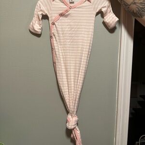 Copper pearl pink striped knotted gown